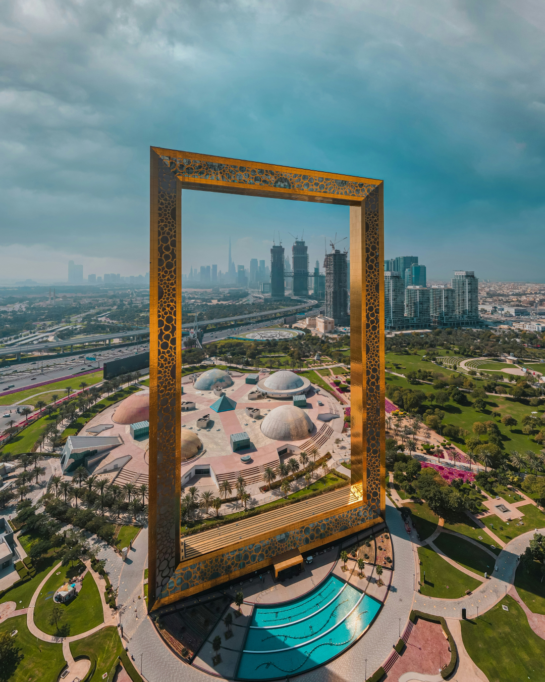 Dubai Frame overlooking the city skyline